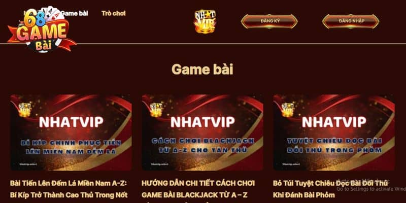 Nhatvip với giao diện đẹp mắt